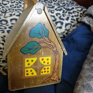 Gary Gail of Dallas Painted Wooden House Purse